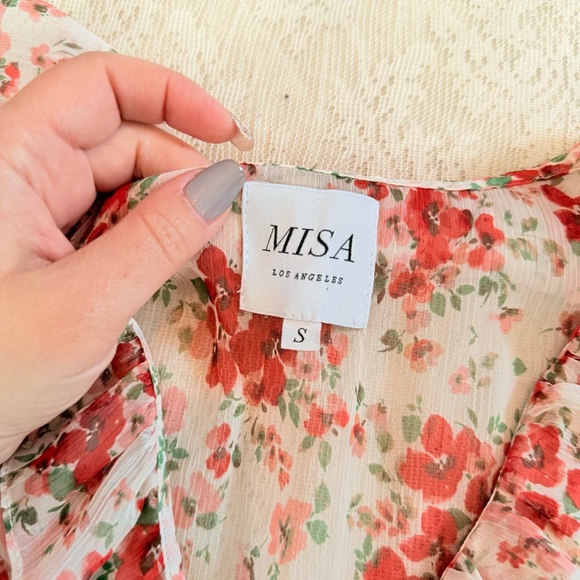 Misa Los Angeles Kidada ruffle maxi dress in poppy all over print - Picture 3 of 10